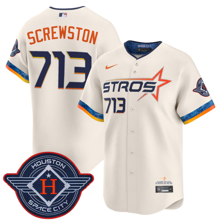 Men Houston Astros 713 Screwston cream 2025 City Connect Vapor Premier Limited Jersey